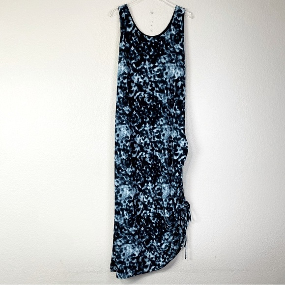 Soma Dark Harbor Crepe Drawcord Sleeveless Maxi Dress Size XL - Picture 2 of 9
